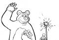 صفحات رنگ آمیزی سال نو با موضوع ماشا و خرس ماشا و کتاب رنگ آمیزی هندی خرس